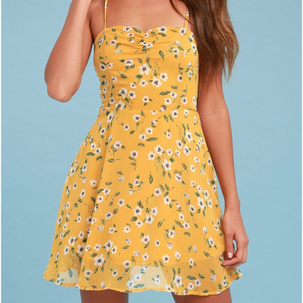Yellow Floral Sundress